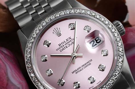 rolex datejust black pink lume|Rolex Datejust pink face.